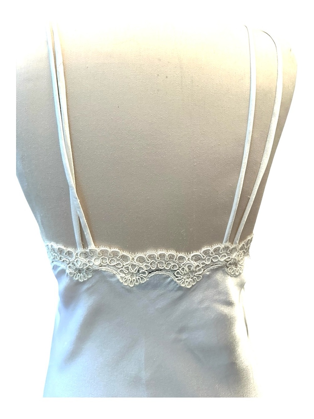 Christian Dior White on White Satin and Lace Nightgown - Picture 5 of 7